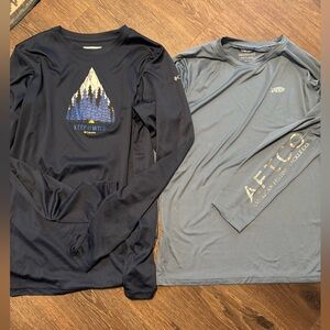 Two shirts- one AFTCO, one Columbia